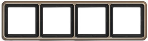 Рамка универсальная Jung CD500 4-м. металл светлая бронза фото Рамка универсальная Jung CD500 4-м. металл светлая бронза картинка